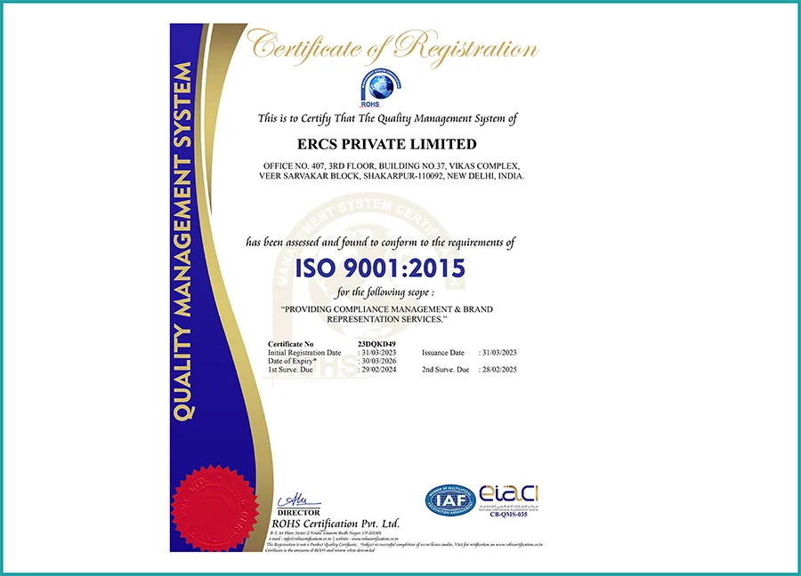 Non-Ferrous EPR Certificate
